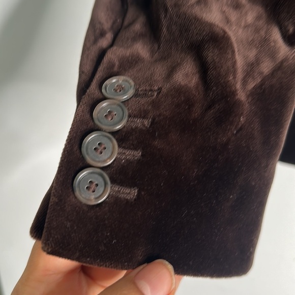 J crew one button velvet brown blazer size 10 preppy academic  career classic - Picture 6 of 9